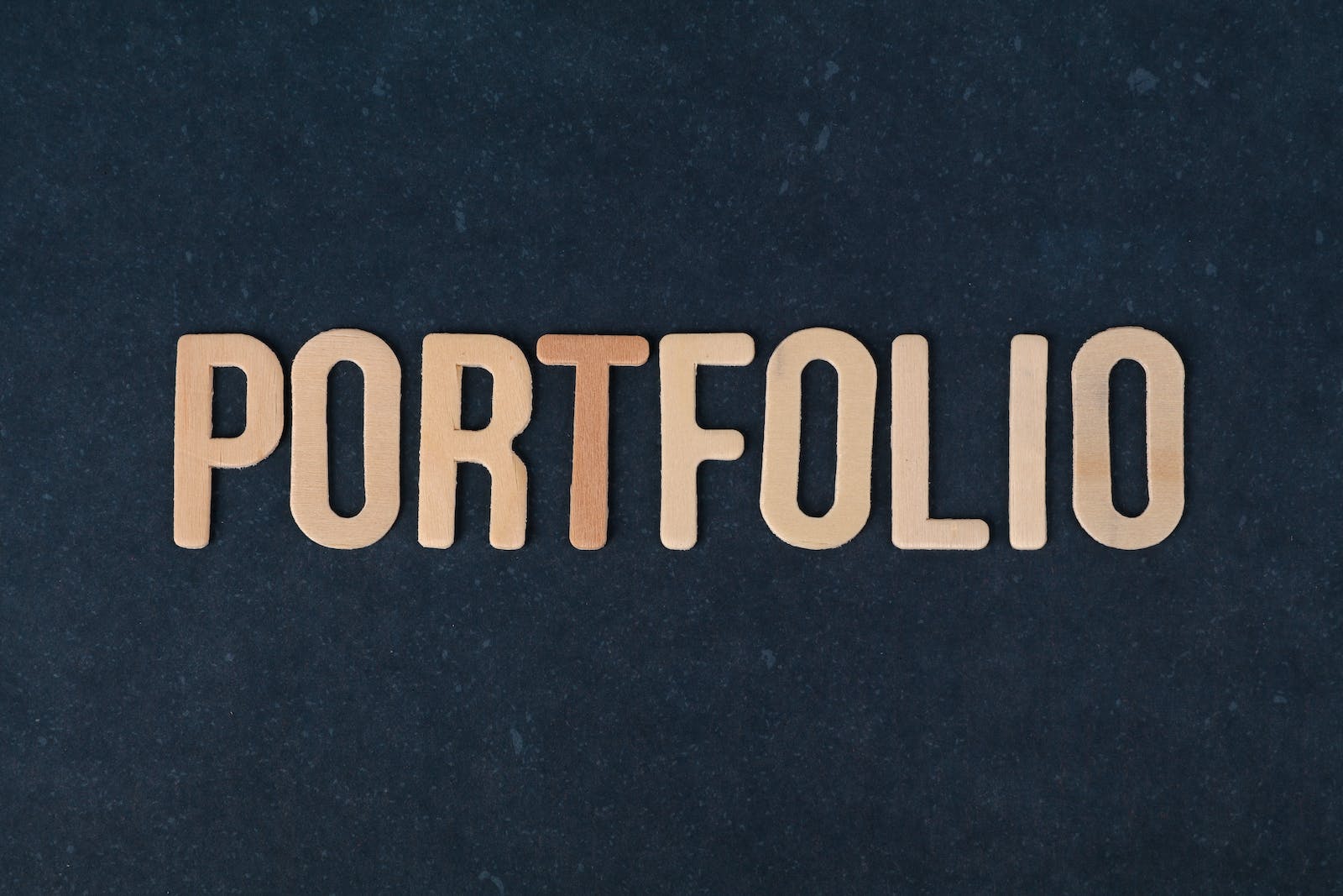 Freelance Portfolio - Word on Black Background